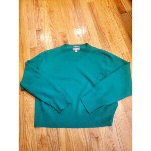 J.Crew Cropped Fit Kelly Green Cashmere Sweater XXL Womens